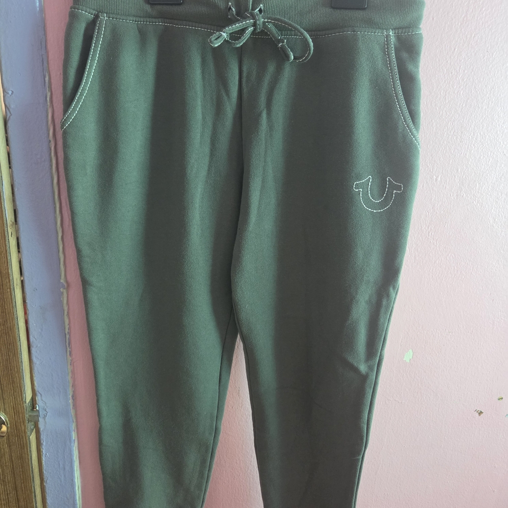 Green Jogger Pants with Logo